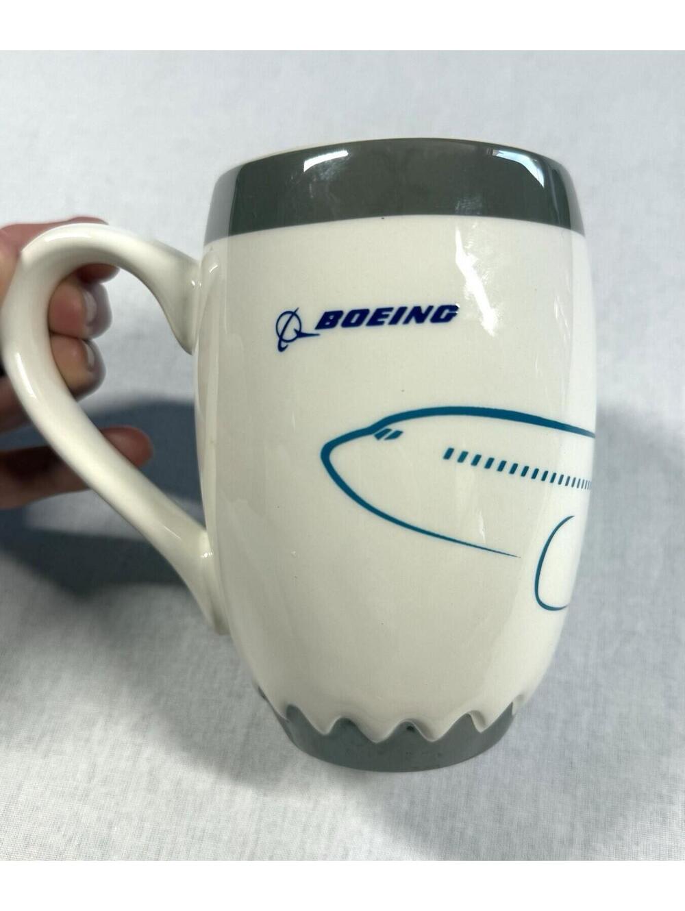 Boeing 737 Max Airplane Promotional Coffee‎ Cup Ceramic Mug Aviation Plane White